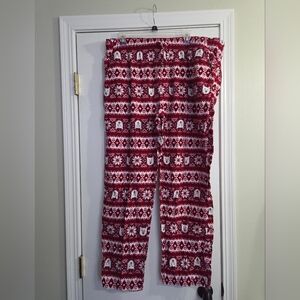 Old Navy Red and White Festive Flannel Pajama Pants